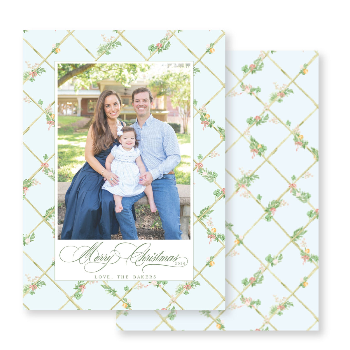 Holiday Garden Trellis Christmas Card
