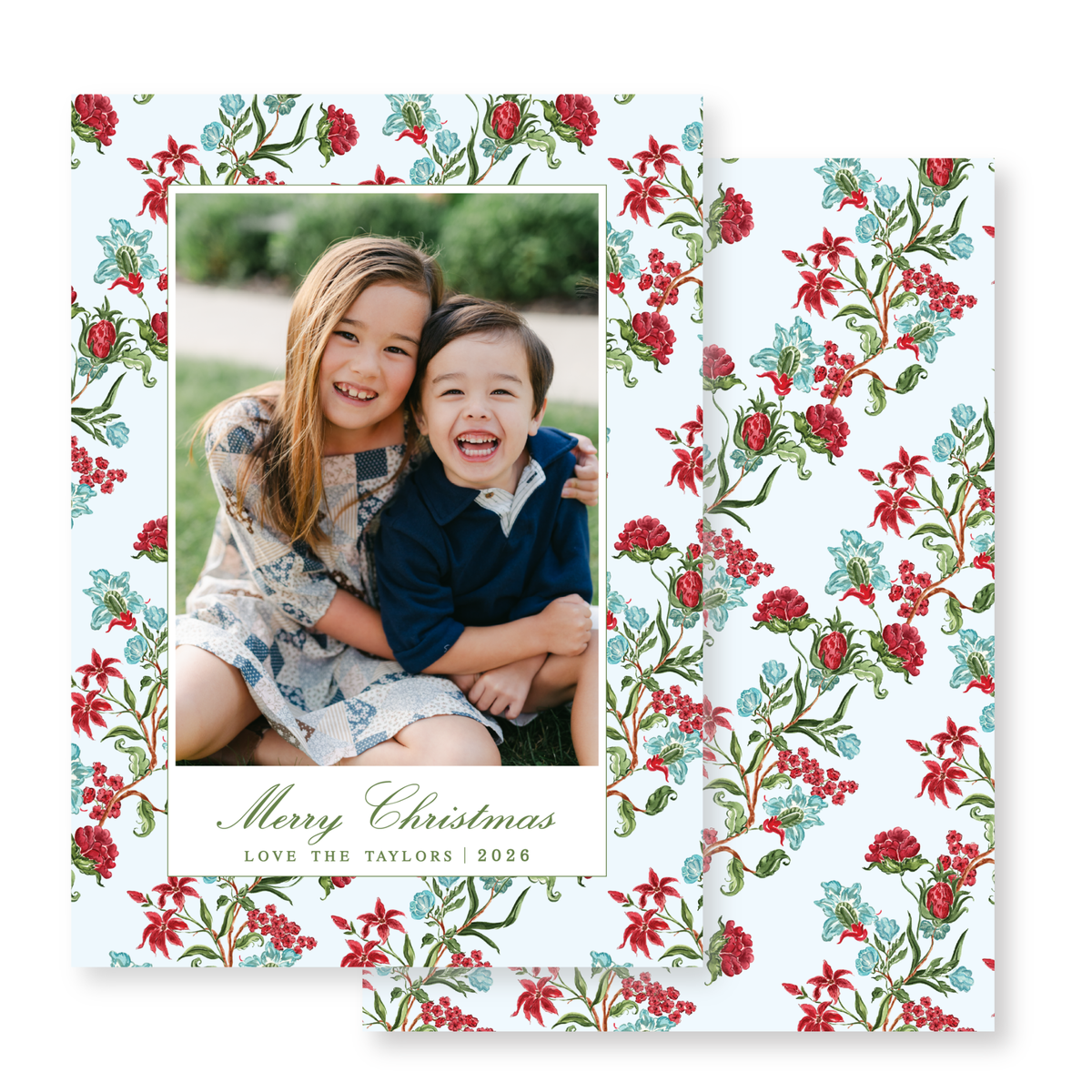 Holiday Chintz Christmas Card