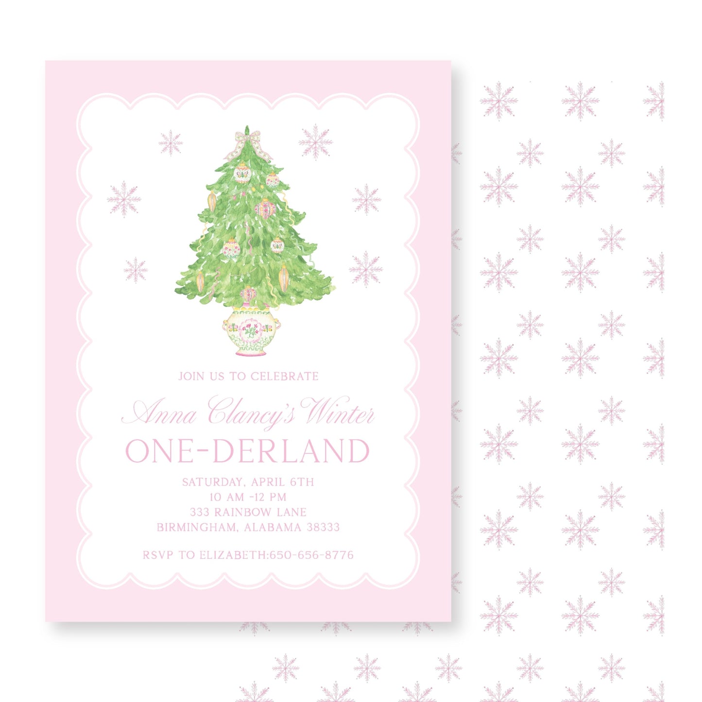 Winter One-Derland Invitation