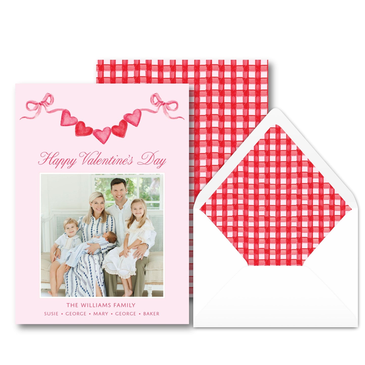 Heart Garland Valentine Card