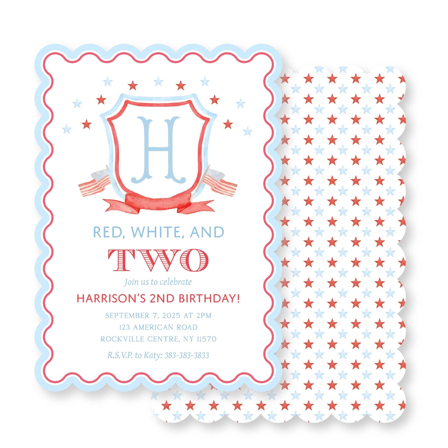Red, White, and Two Invite