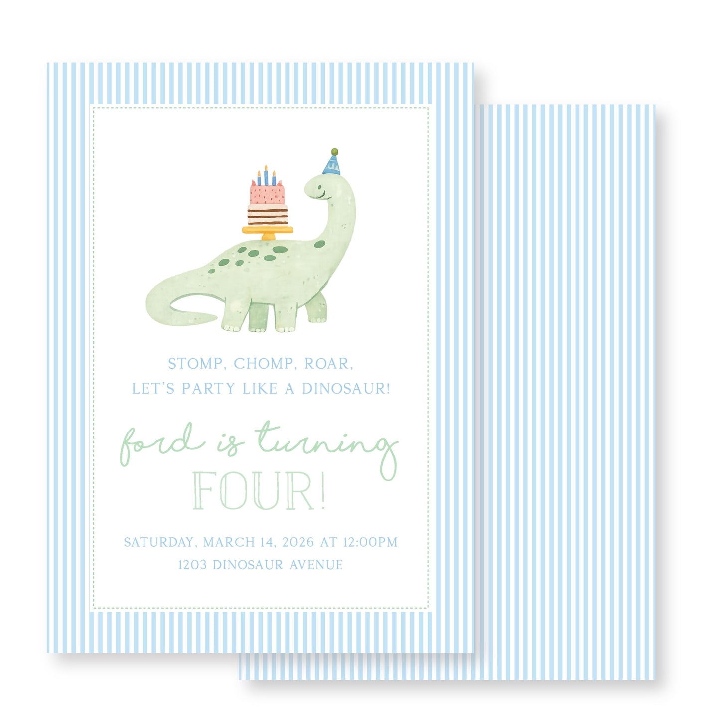 Dinosaur Invitation