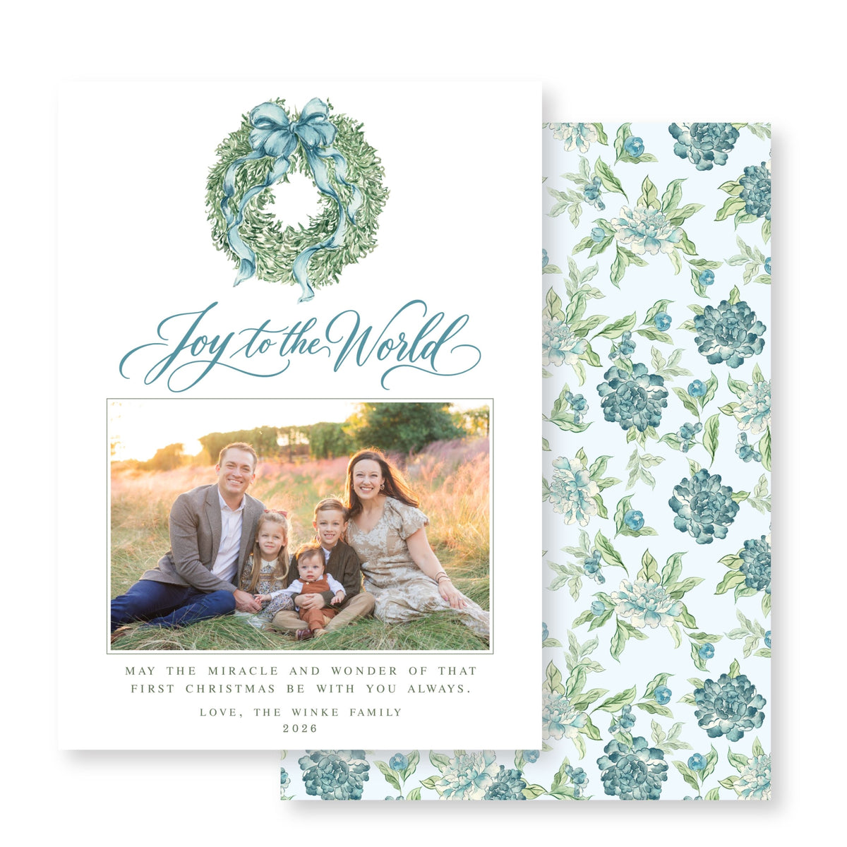 Botanical Wreath Christmas Card