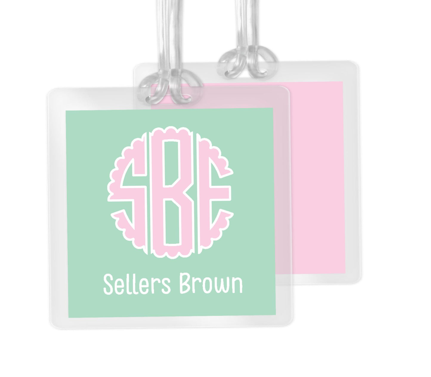 Scalloped Monogram Bag Tag