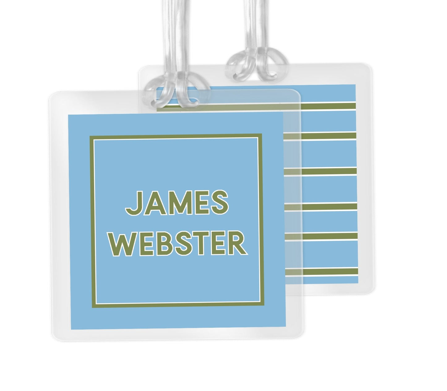 Preppy Stripe Bag Tag ( Choose your colors)