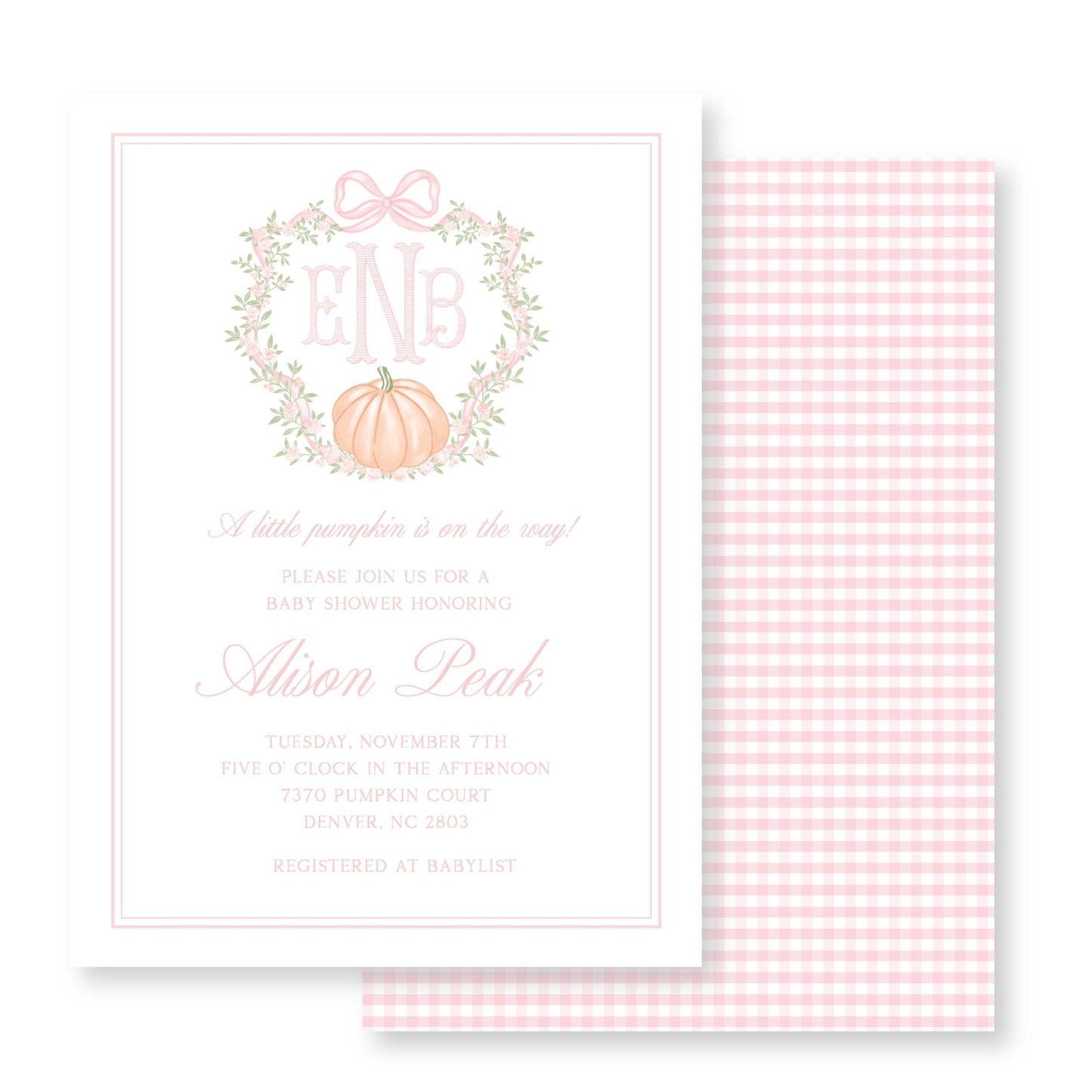 Pumpkin Baby Invite