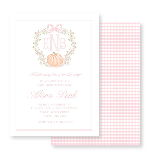 Pumpkin Baby Invite