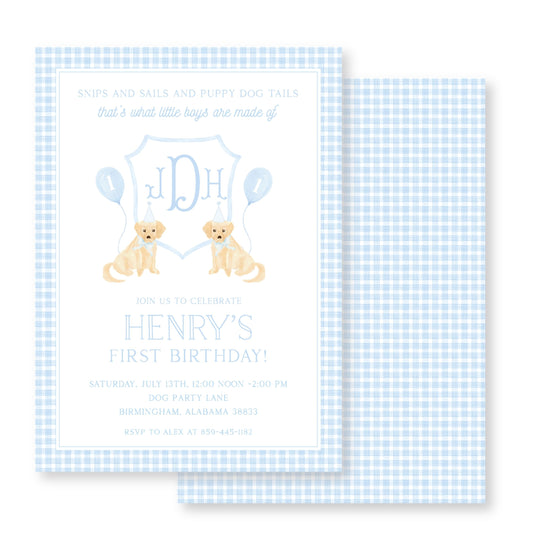 Come, Sit, Stay Dog Invitation