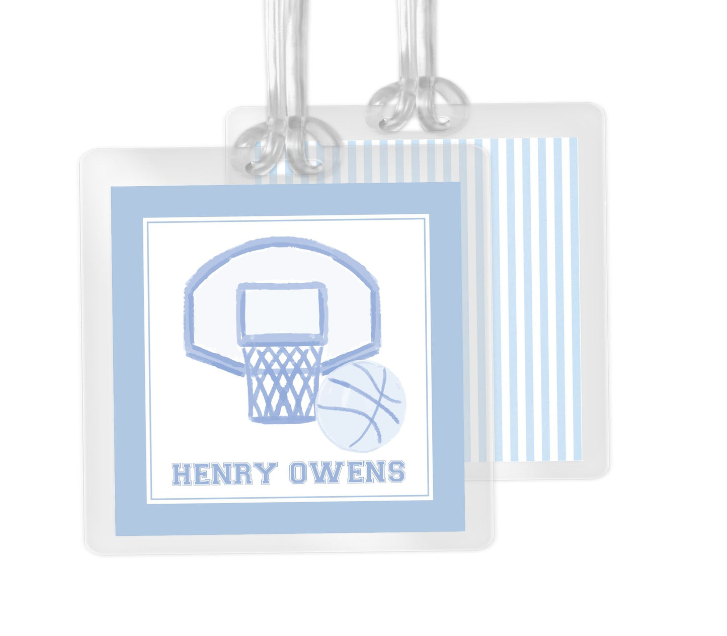 Basketball Blue Bag Tag
