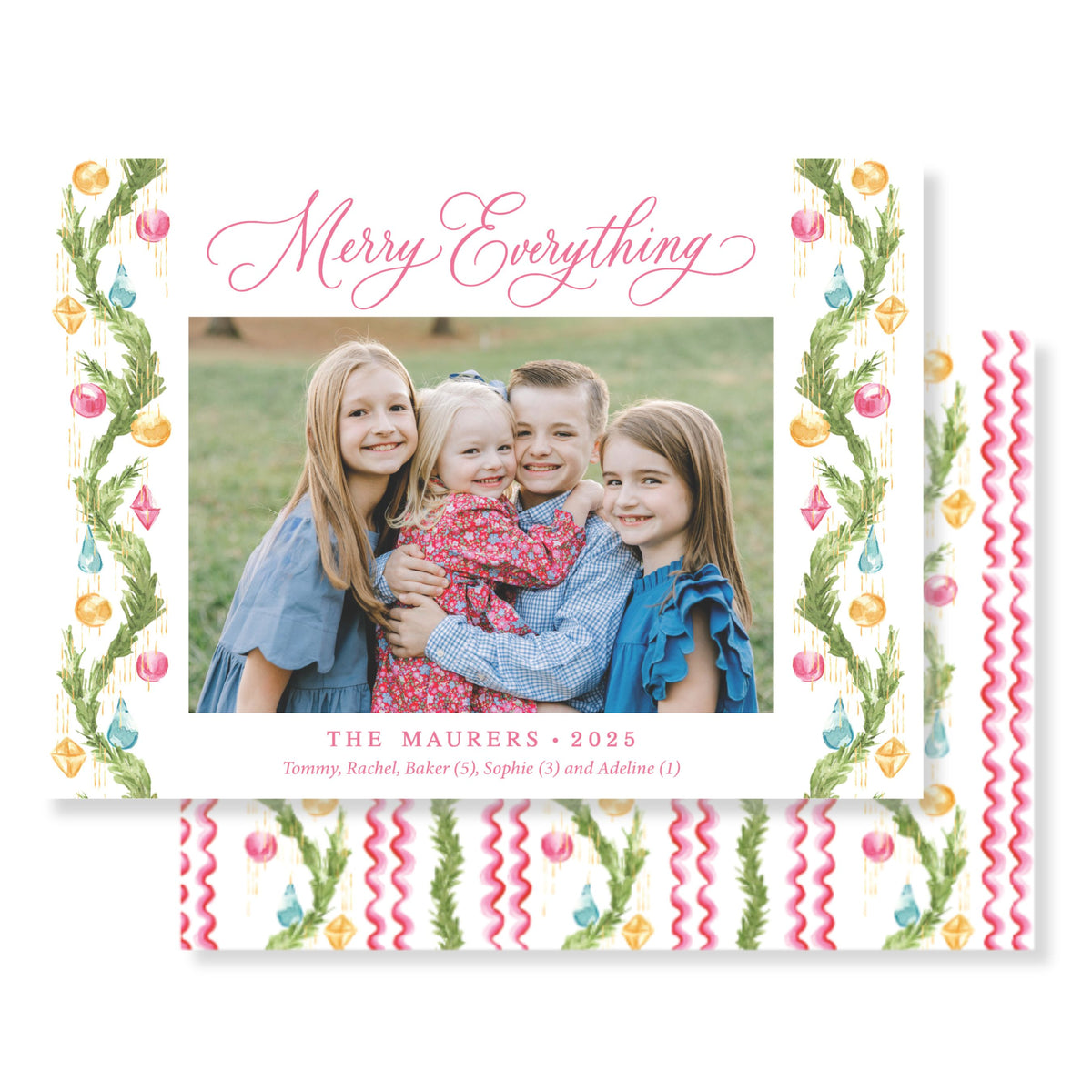 Tinsel Christmas Card (Horizontal)