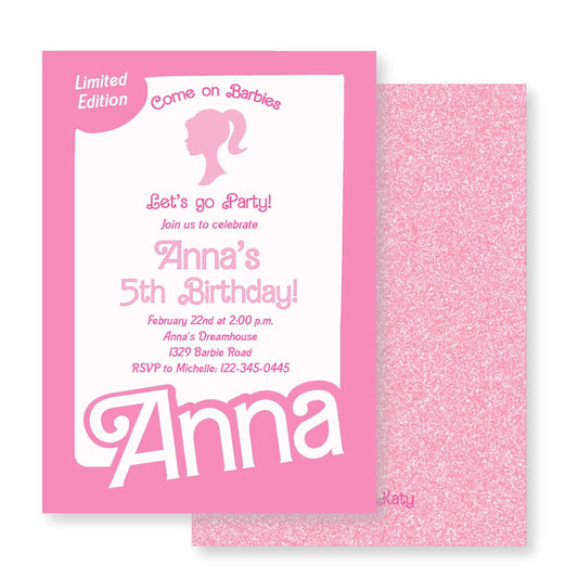Barbie Invitation