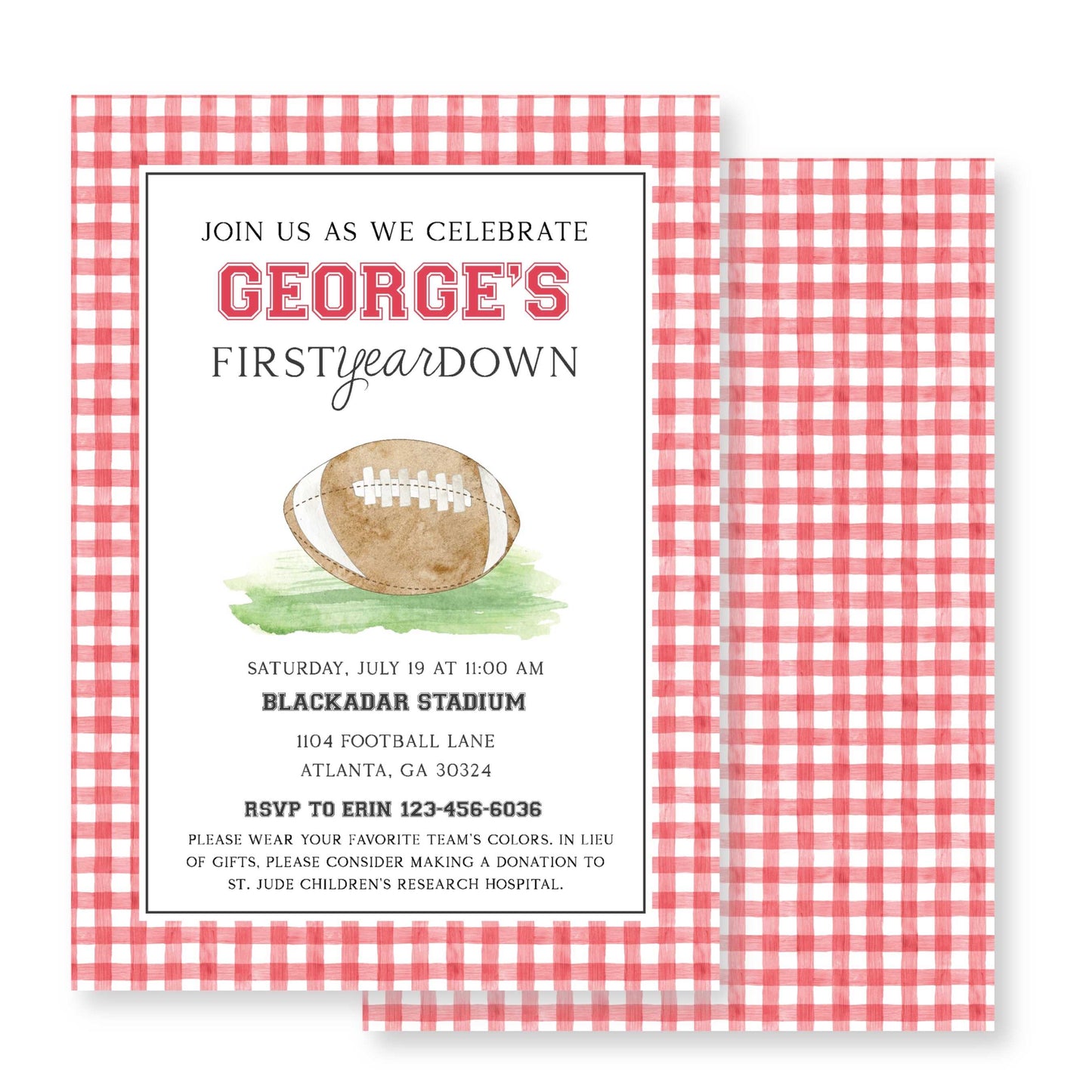 Football Invitation (First Year down)