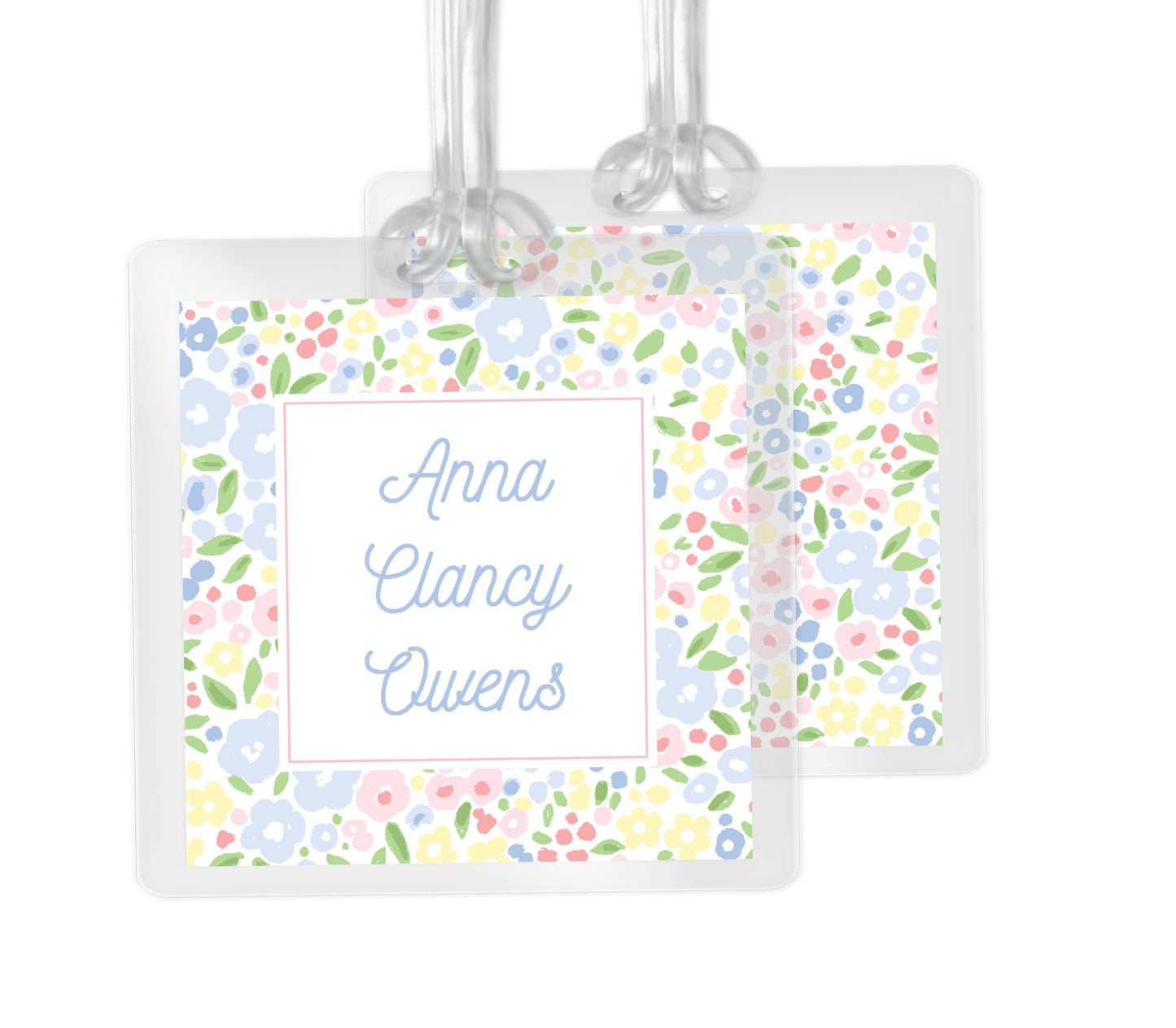Pastel Ditsy Bag Tag
