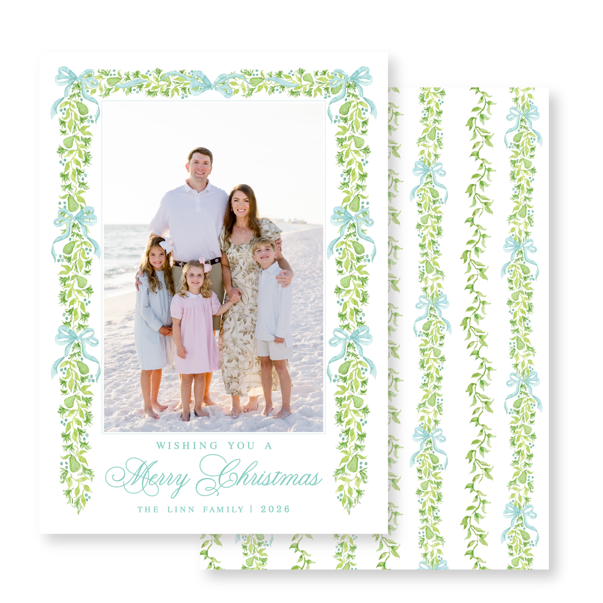 Pear Garland Christmas Card