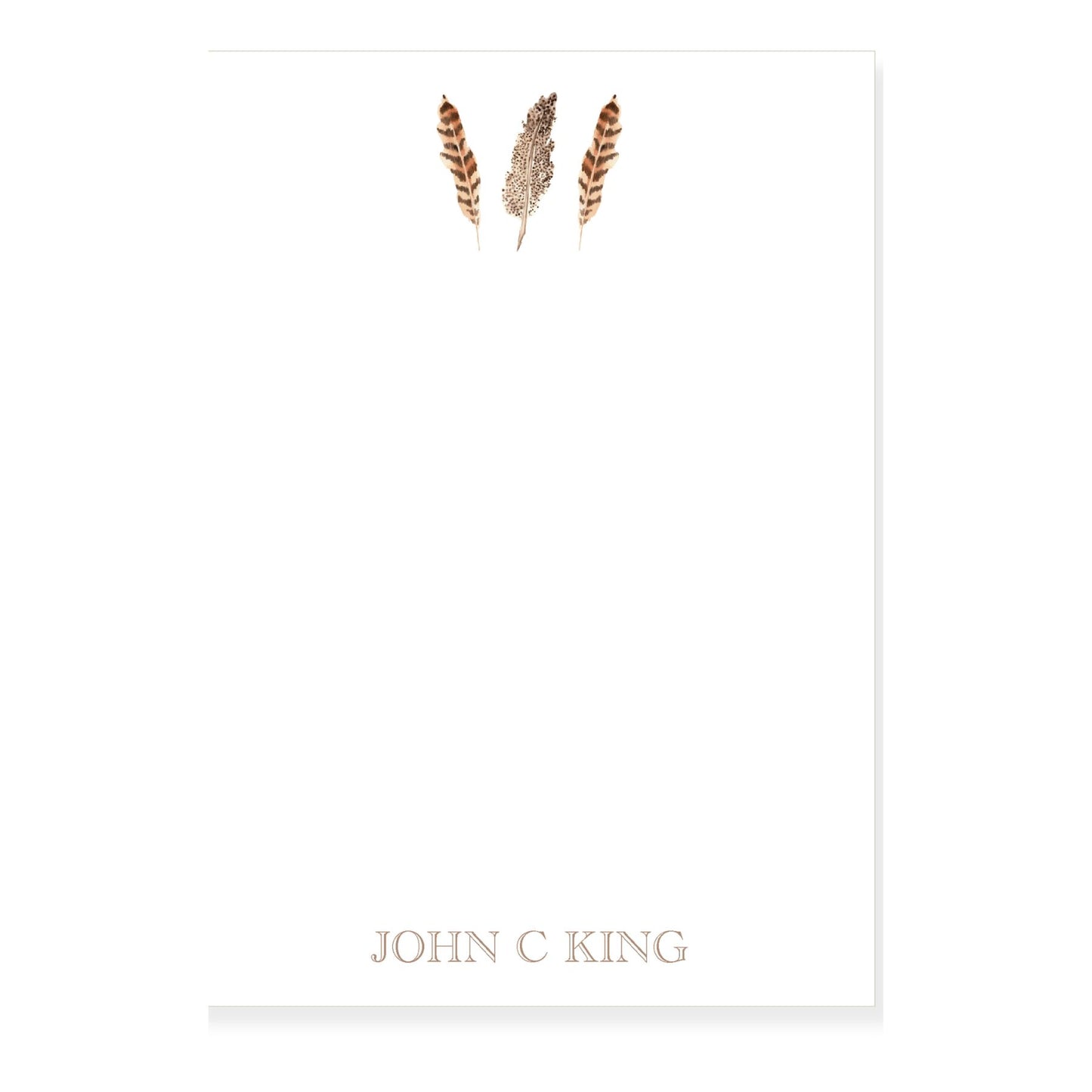 Turkey Feather Men's Notepad