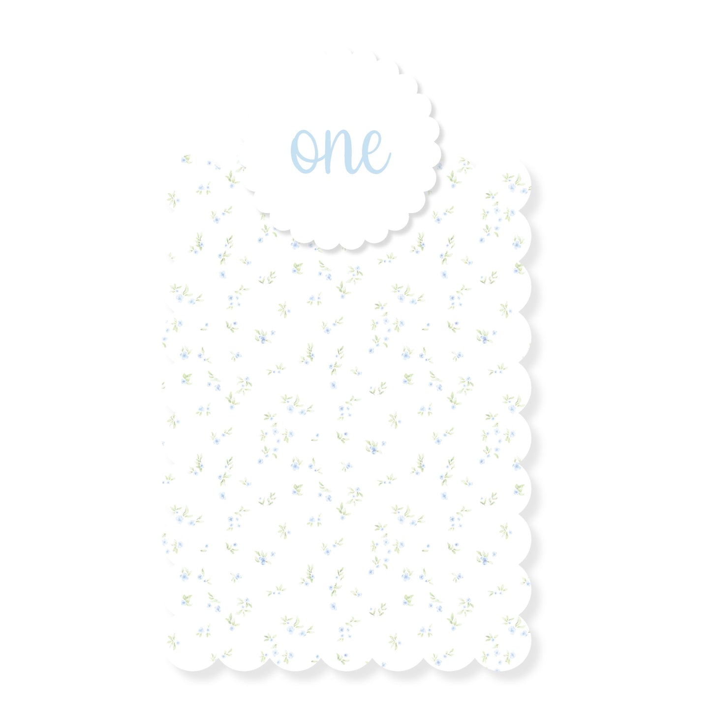 Blue and Green Floral Monthly Banner