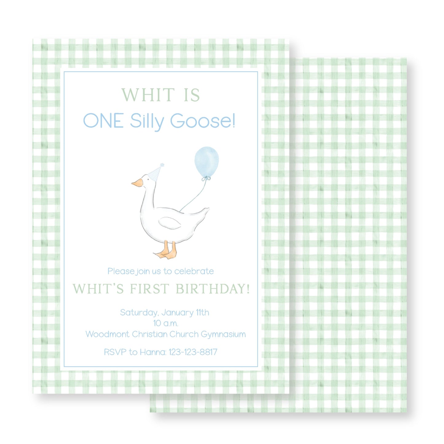 One Silly Goose- blue