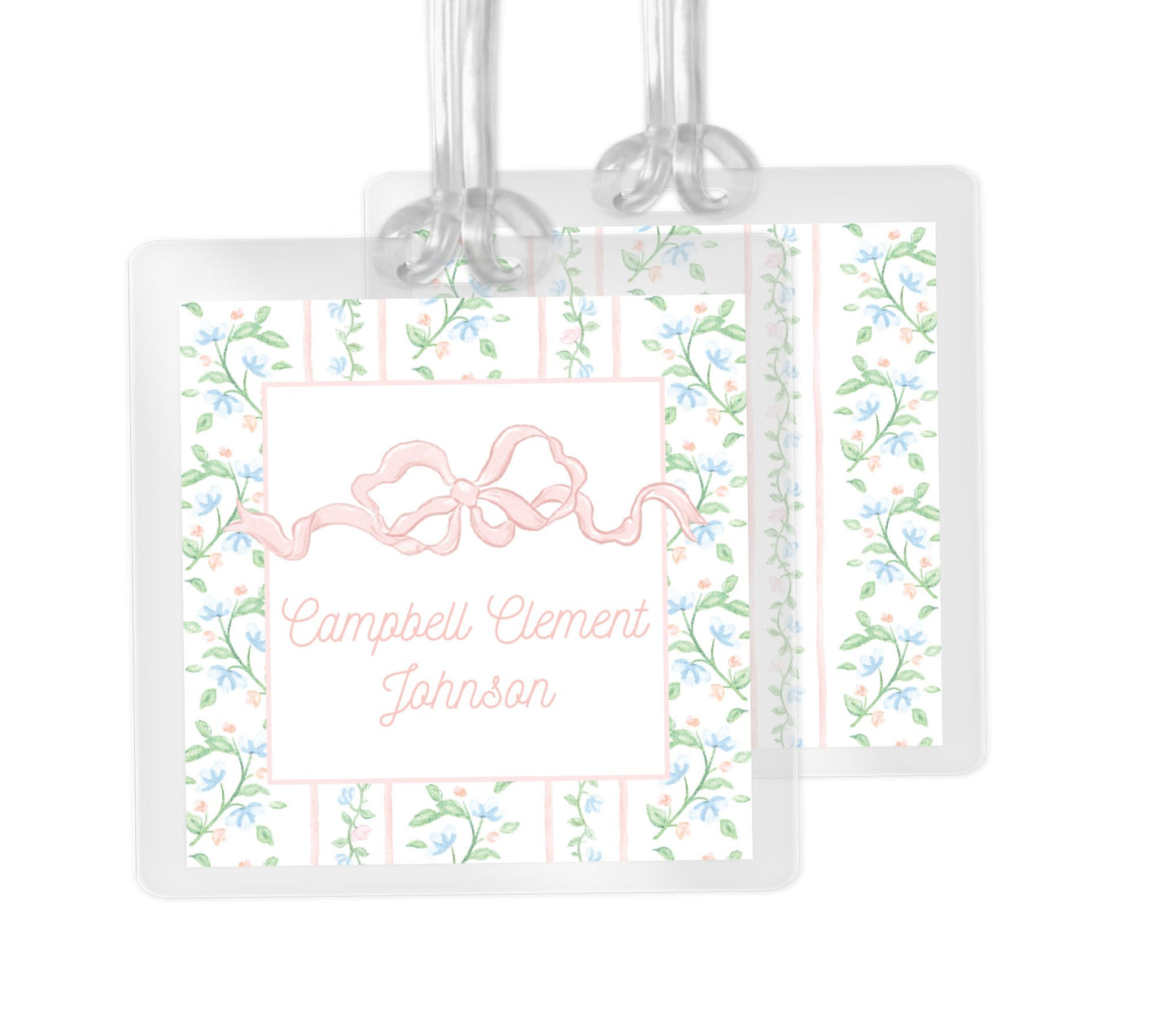 Floral Bow Bag Tag