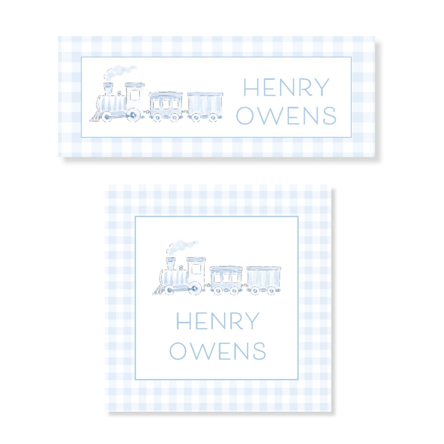 Train Water Resistant Name Label Stickers