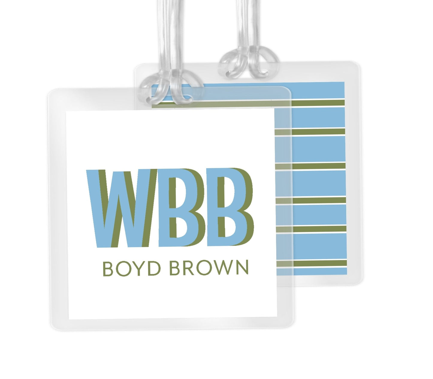 Varsity Monogram Bag Tag (Choose your colors)