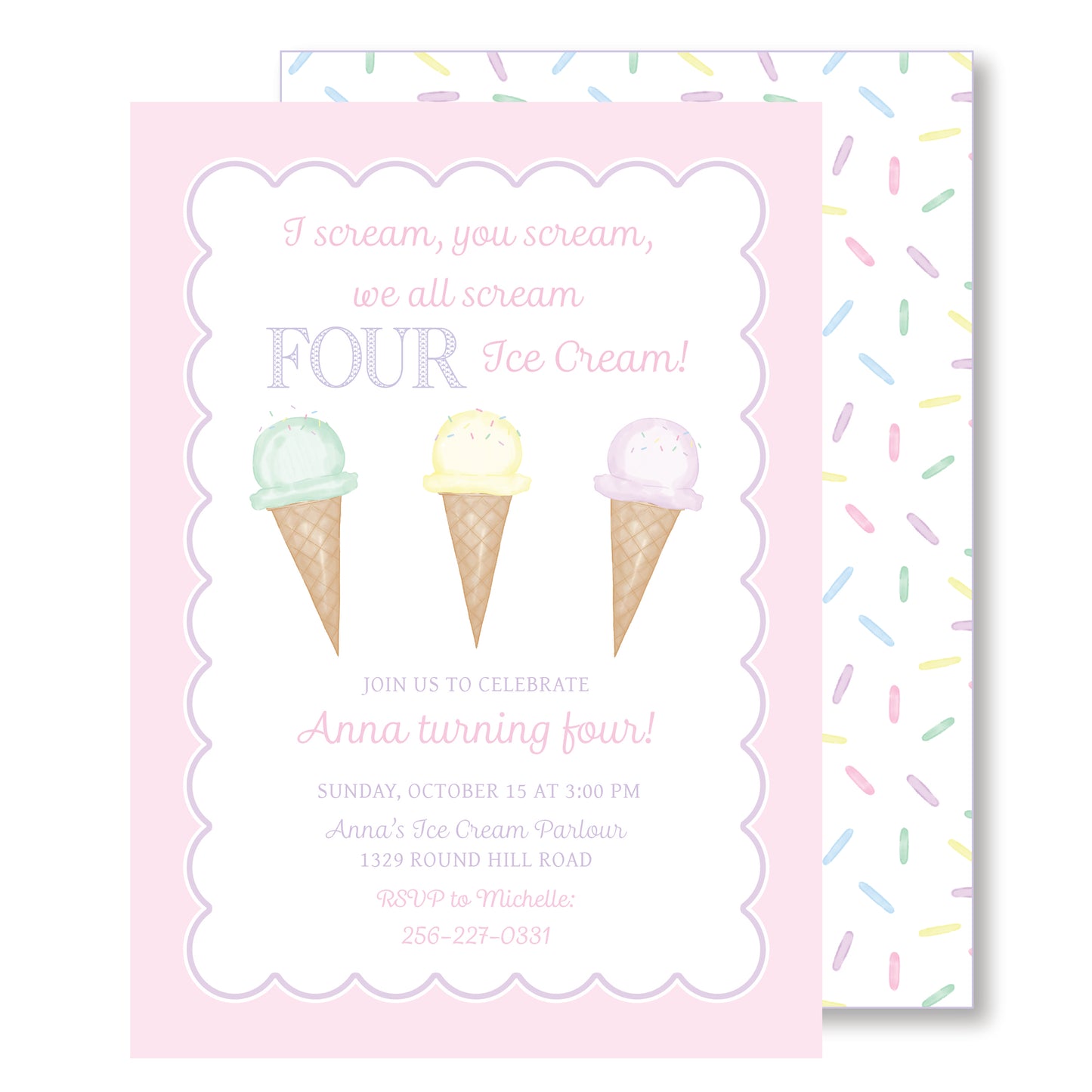 Ice Cream Invitation