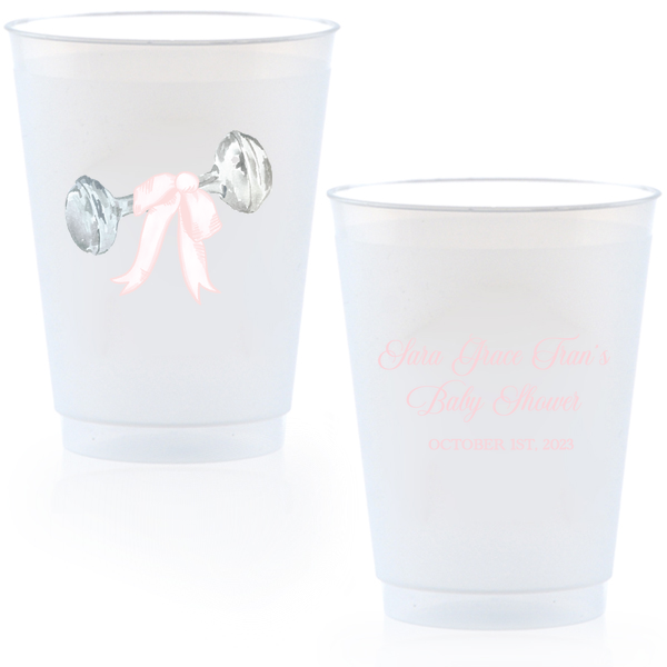 Baby Rattle Frosted Cups