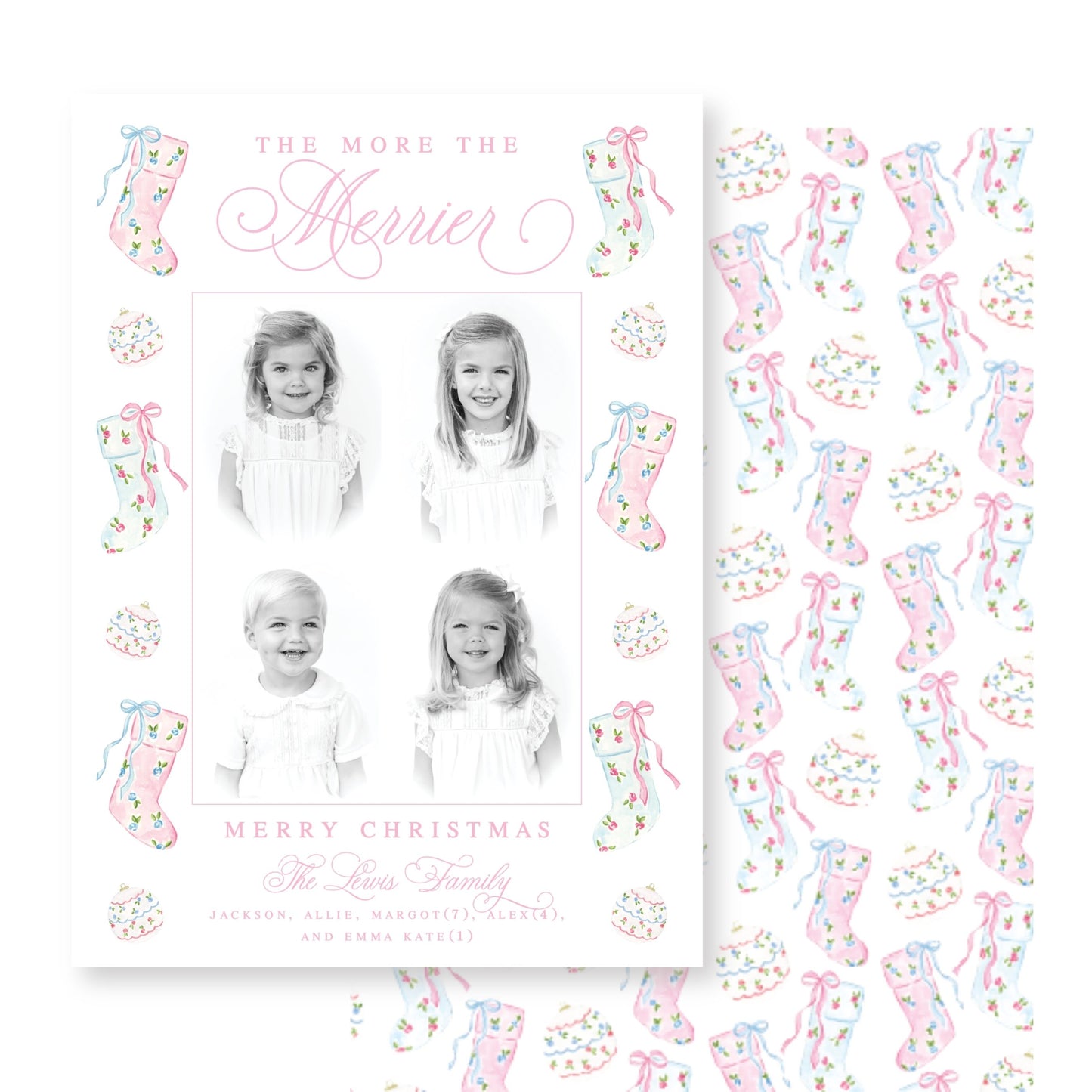 Delicate Stockings 4 photo Card
