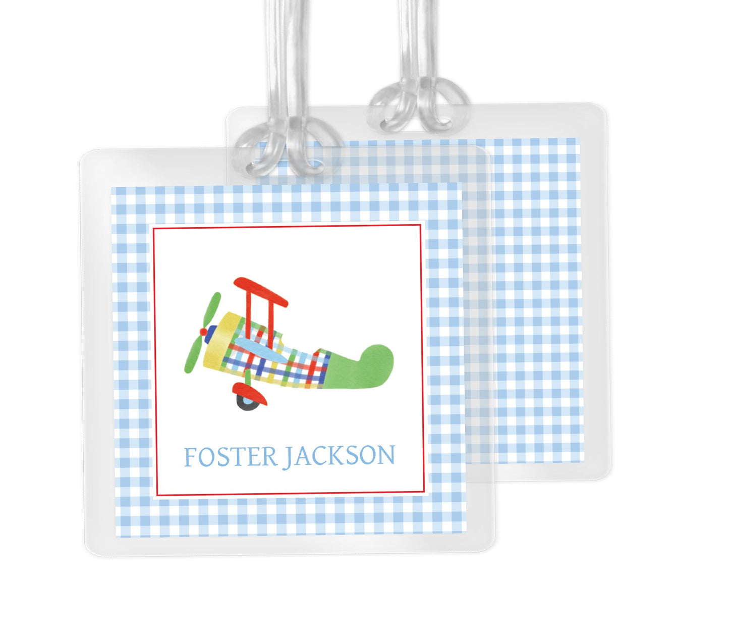 Colorful Airplane Bag Tag