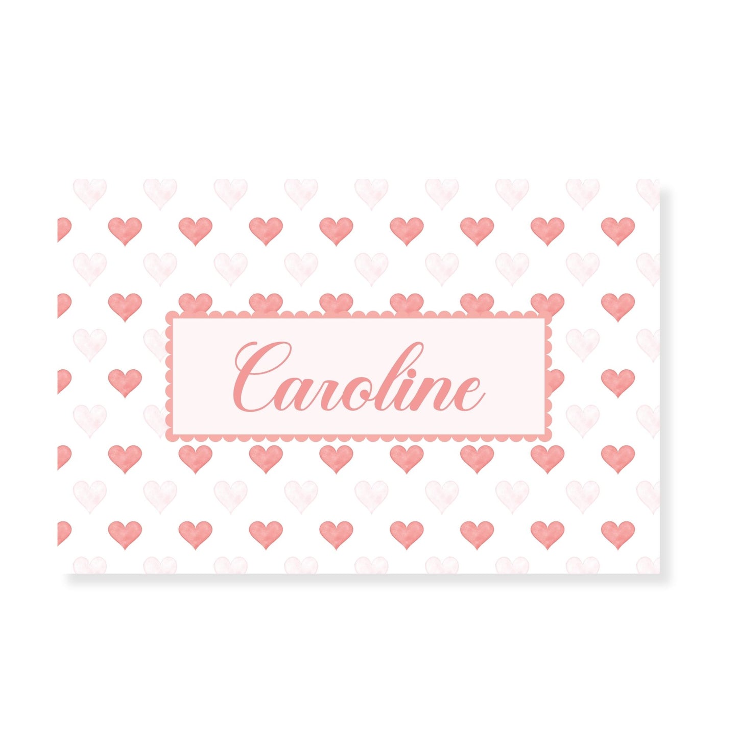 Pink and Red Heart Placemat