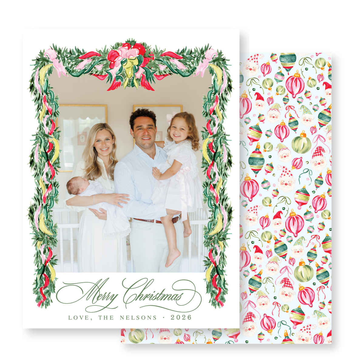 Festive Garland Christmas Card