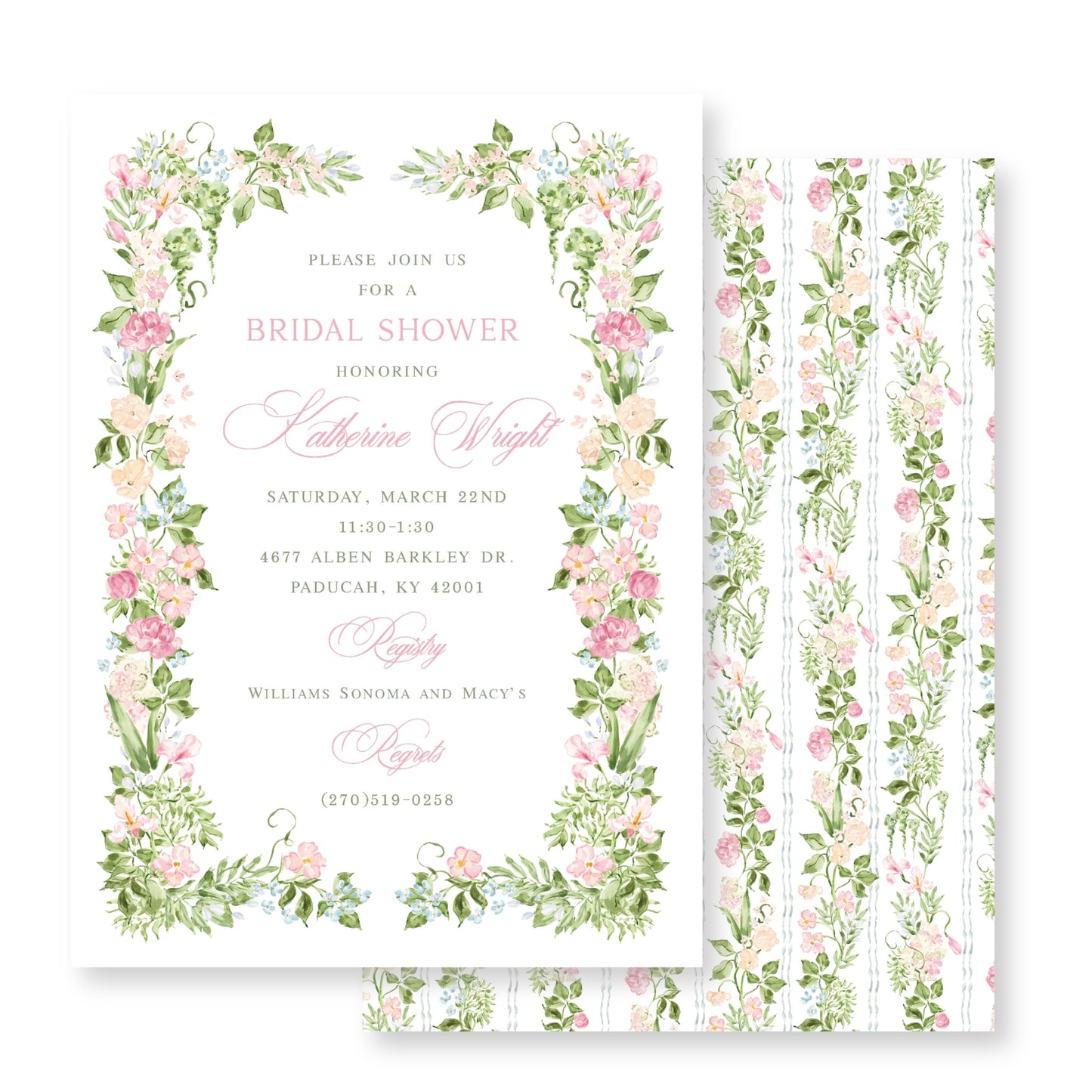 Katherine Garden Bridal Invitation