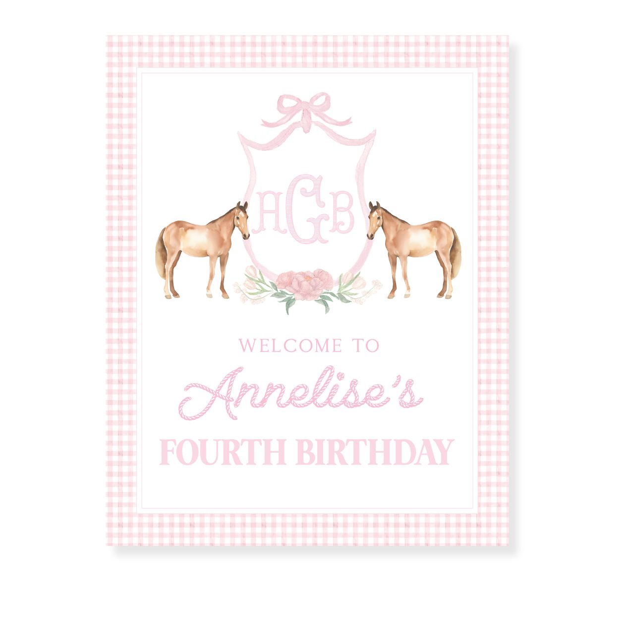 Horse Party Sign