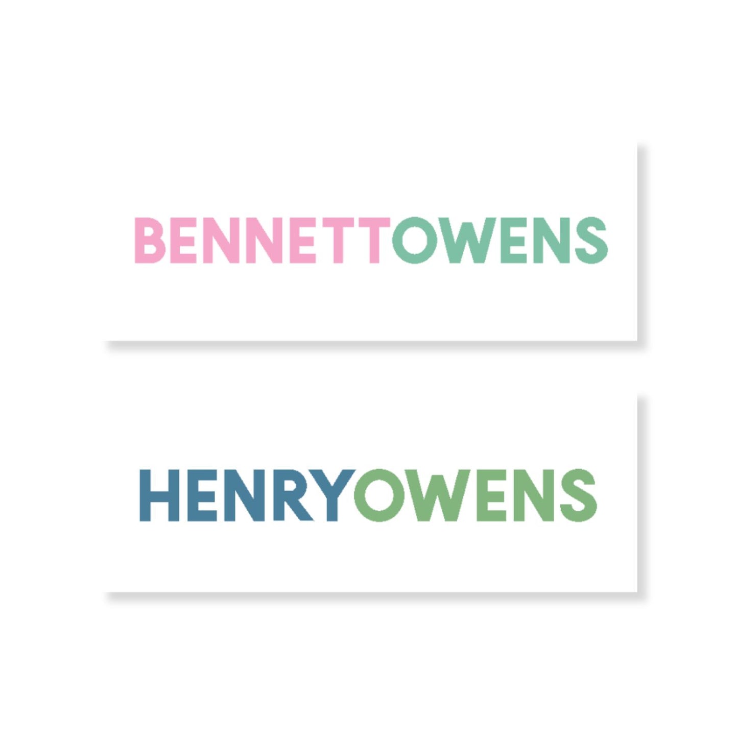 Personalized Name Sticker | Custom Waterproof Vinyl Decal | Water Bottle, Lunch Box & School Supply Label ( choose a color) (Copy)