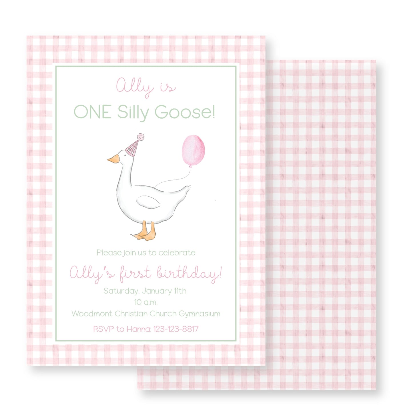 One Silly Goose- pink