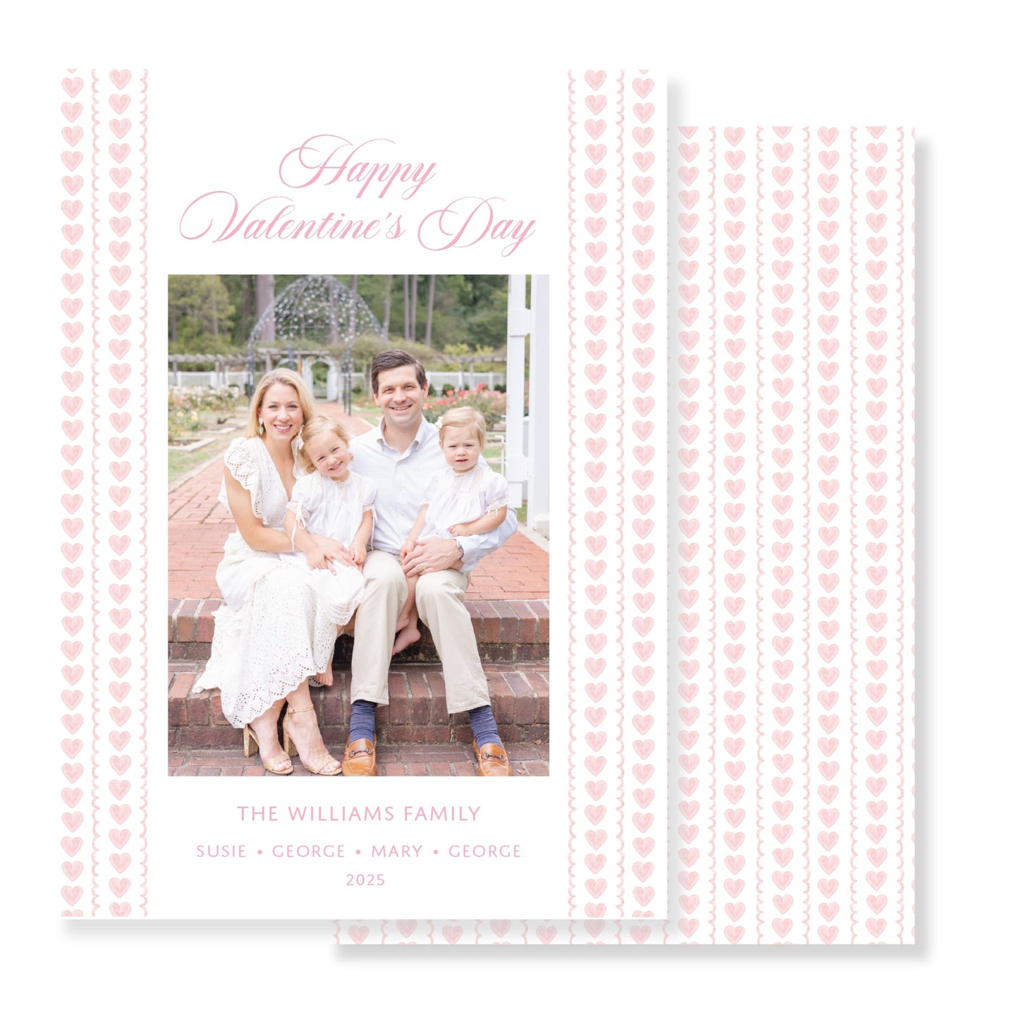 Blushing Hearts Valentine Card