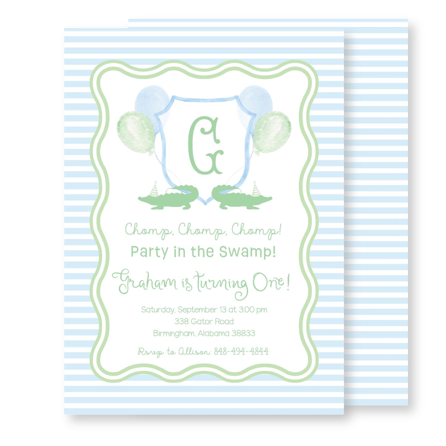 Gator Party in the Swamp Invitation