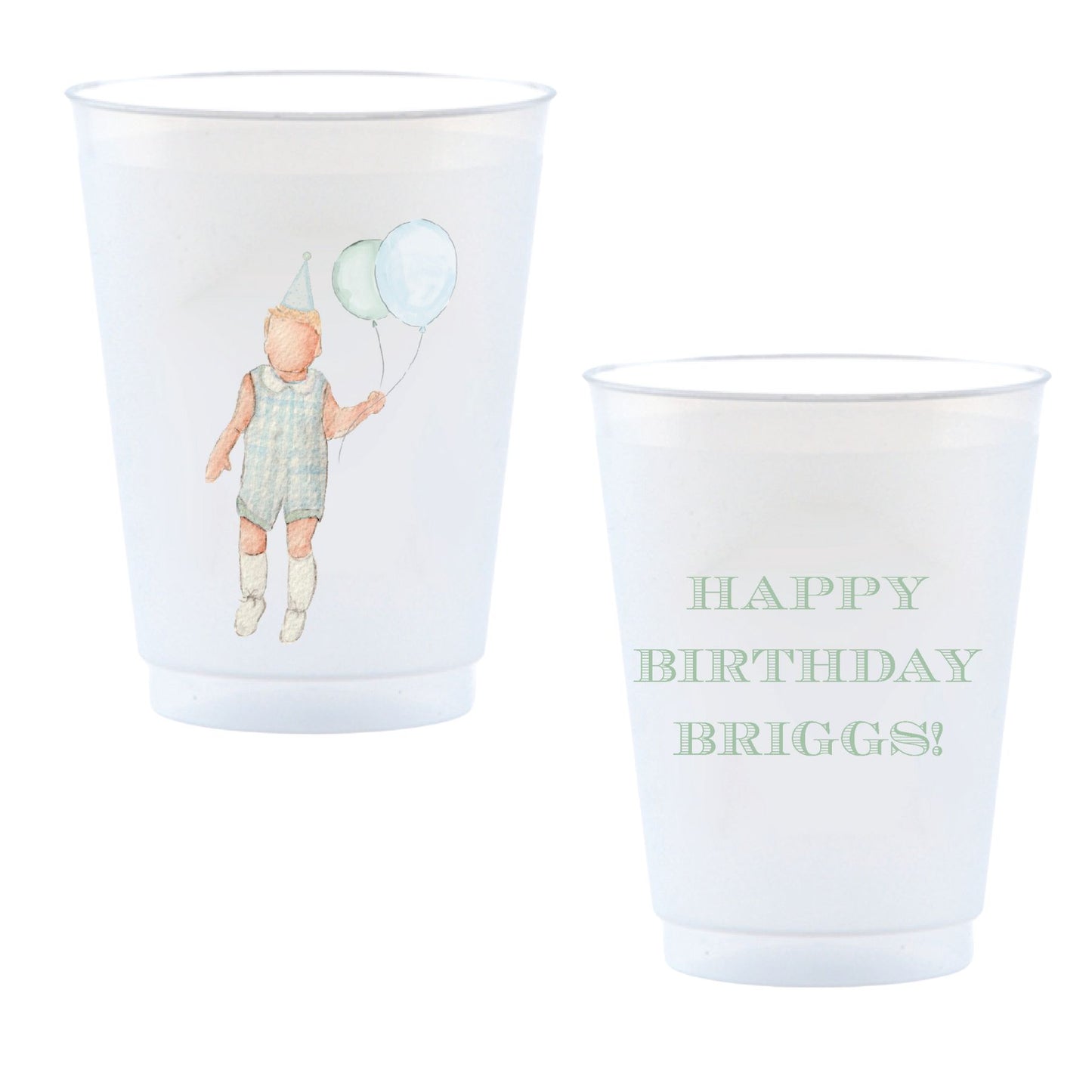 Birthday boy cups
