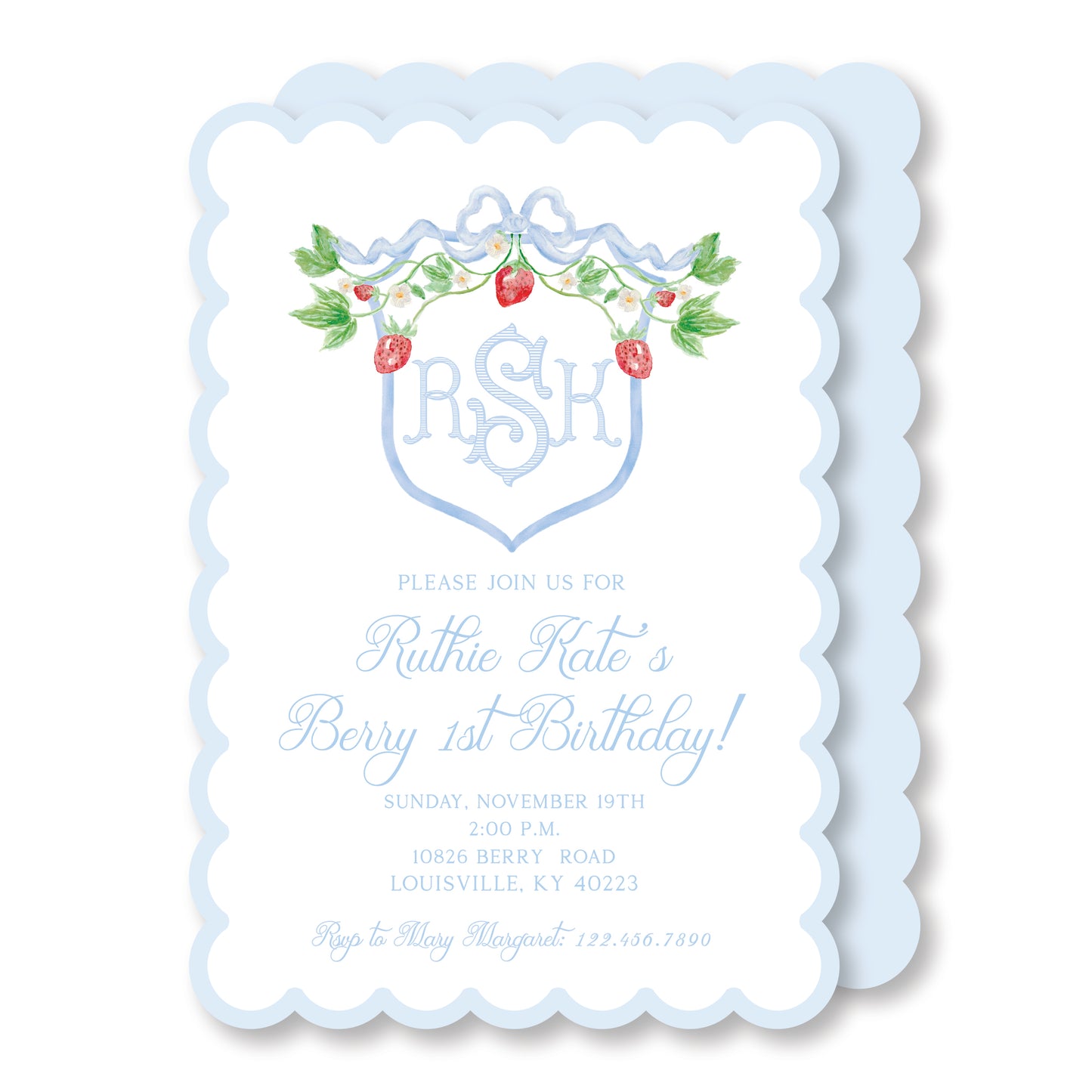 Berry Blue Invitation
