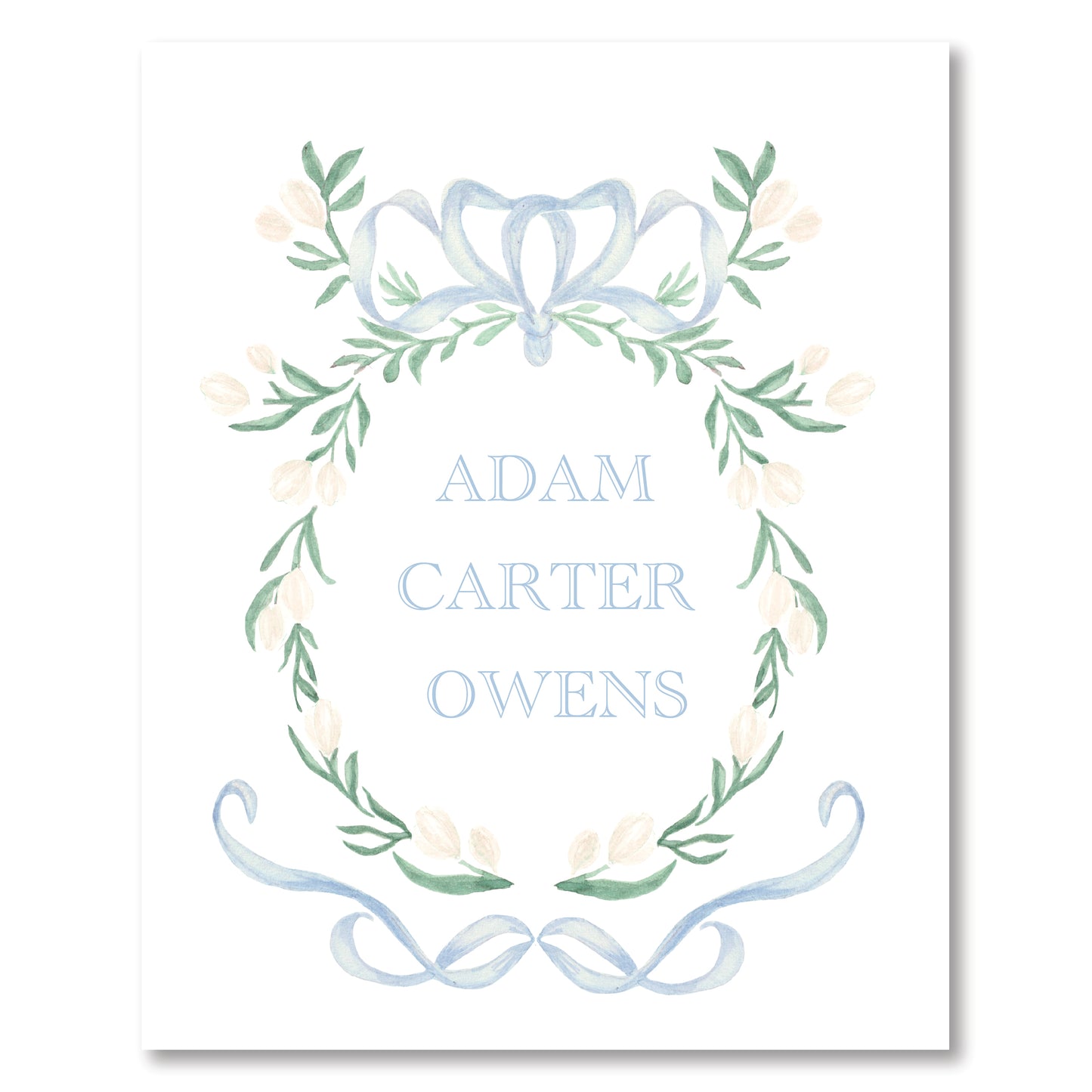 Blue Secret Garden Hospital Sign