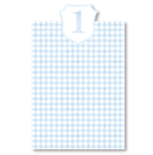 Crest Blue Gingham Monthly Banner