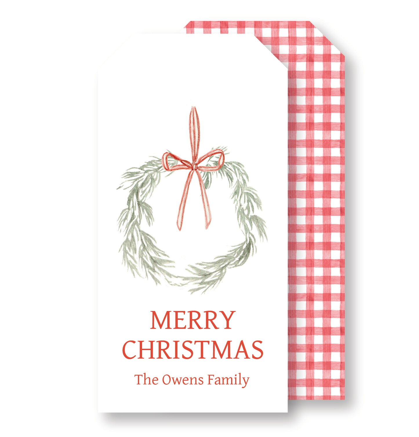 Christmas Cottage Wreath Tag