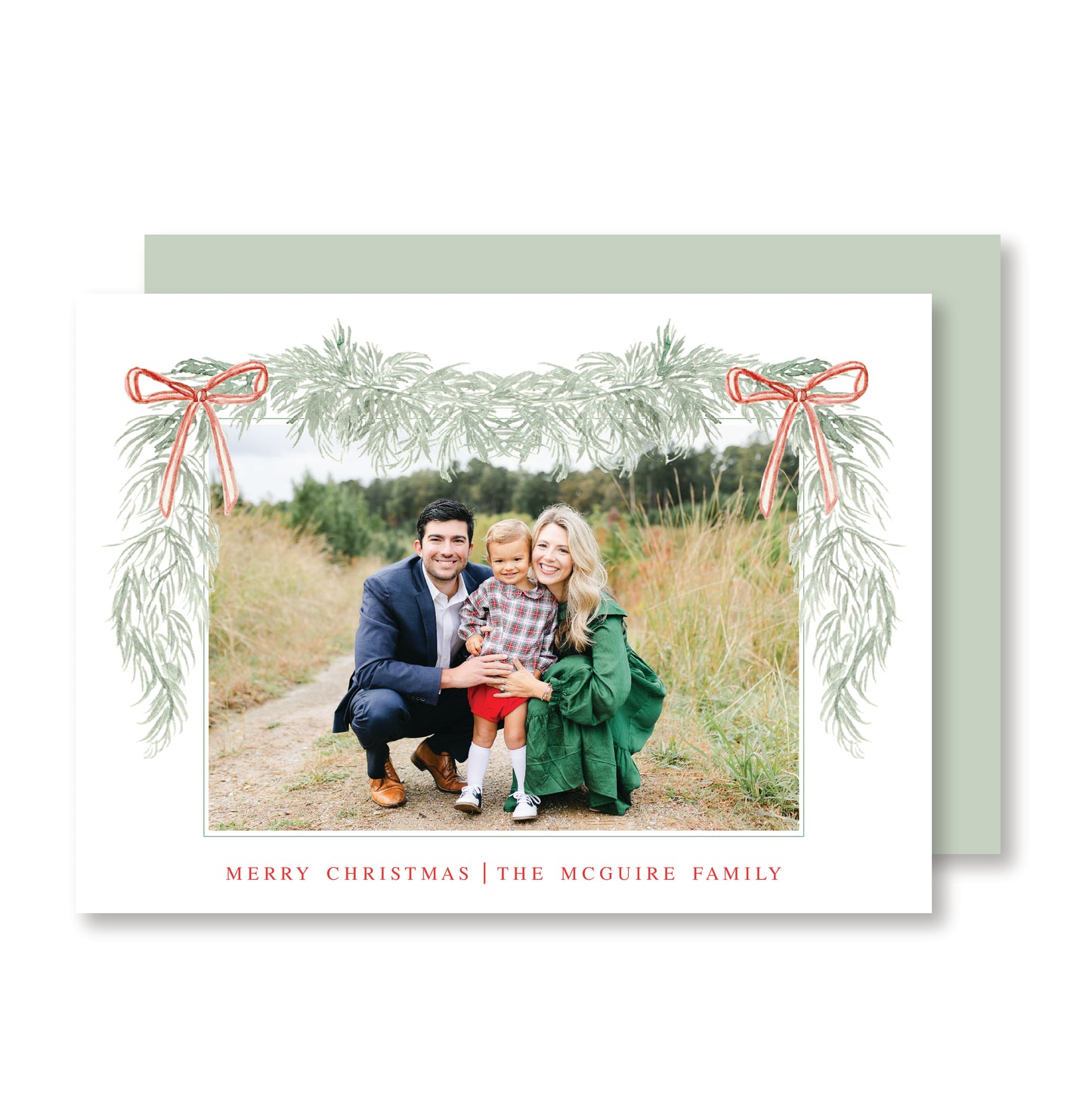 Christmas Cottage Horizontal Christmas Card Photo