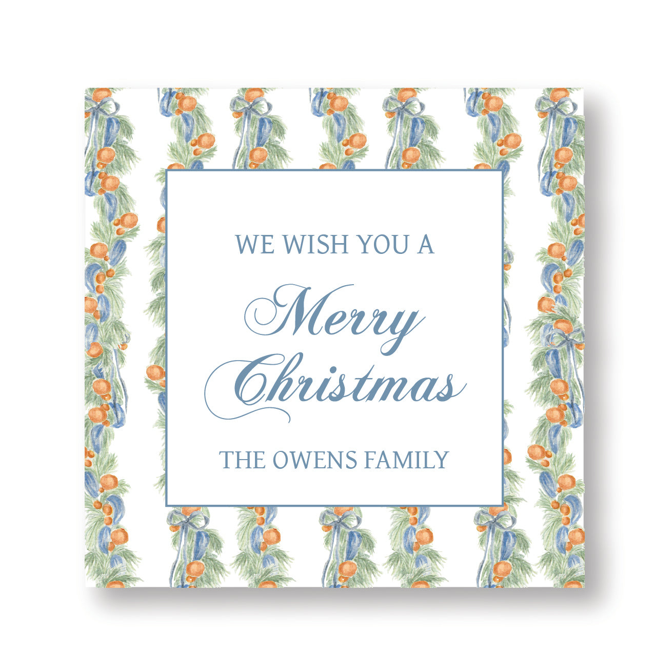 Citrus Christmas Garland Tag