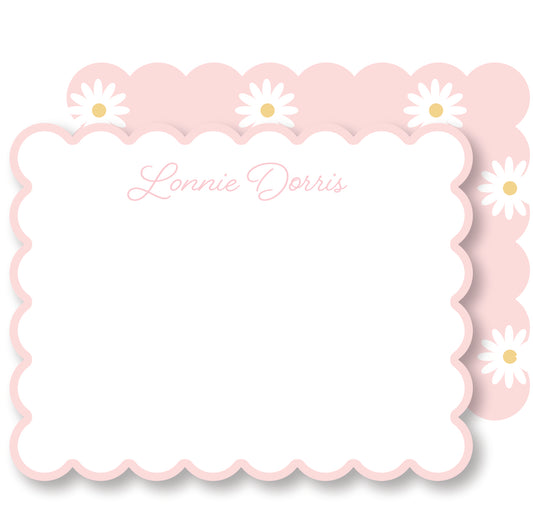 Scalloped Daisy Stationery