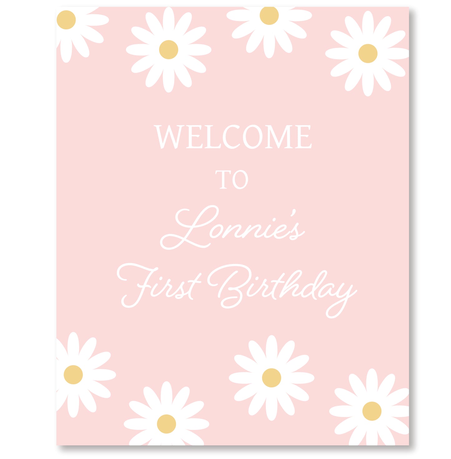 Daisy Welcome Sign