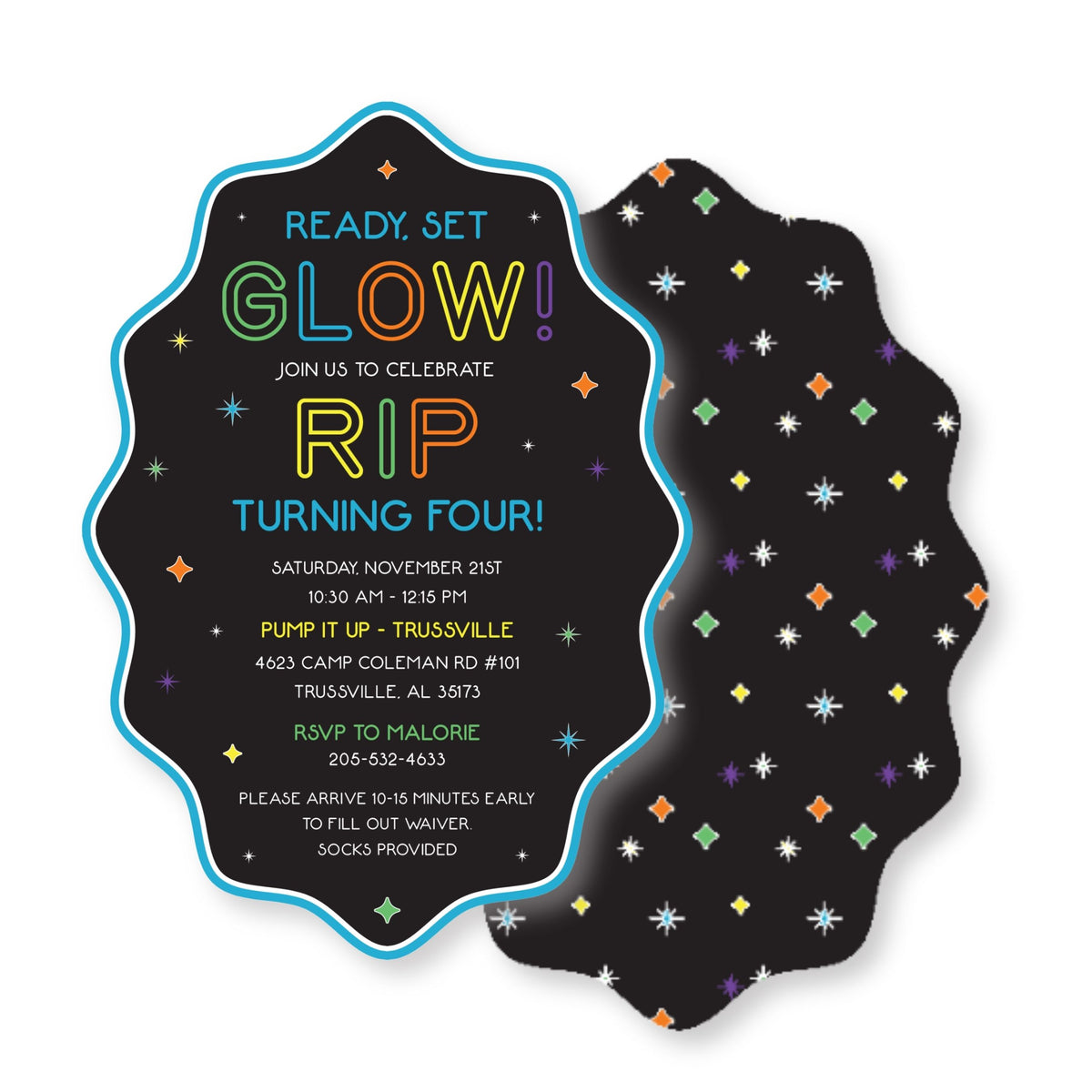 Glow Party Invitation