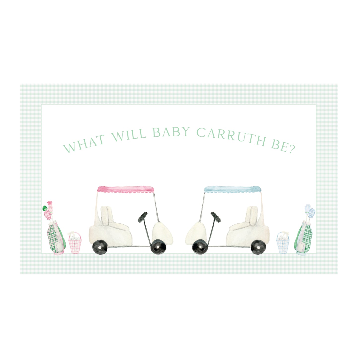 Golf Gender Reveal Banner