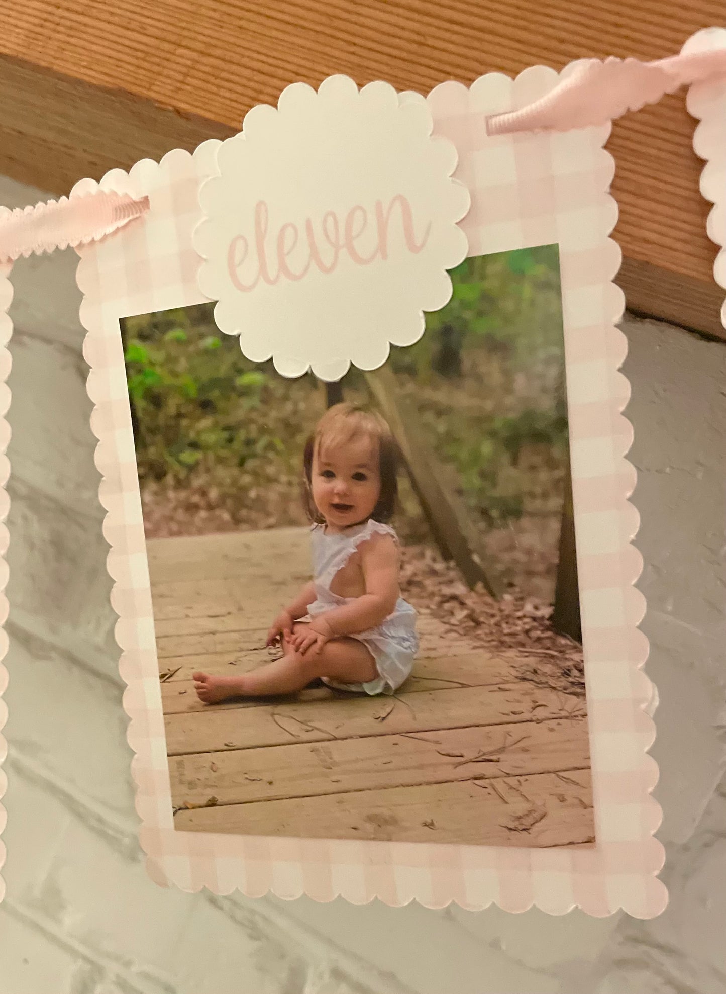 Gingham Monthly Banner