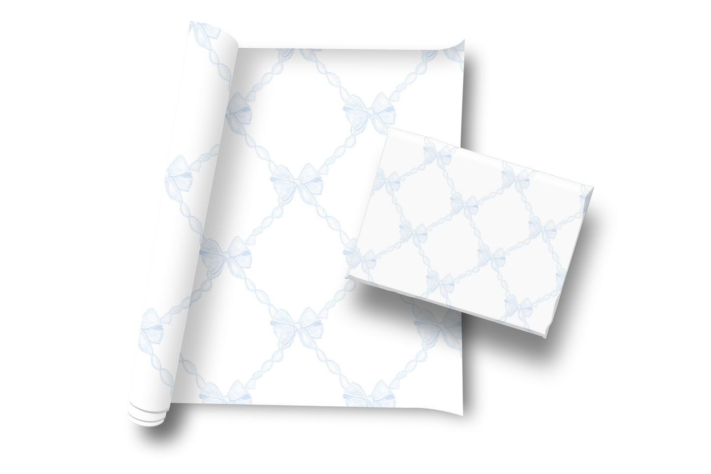 Blue Bow Wrapping Paper