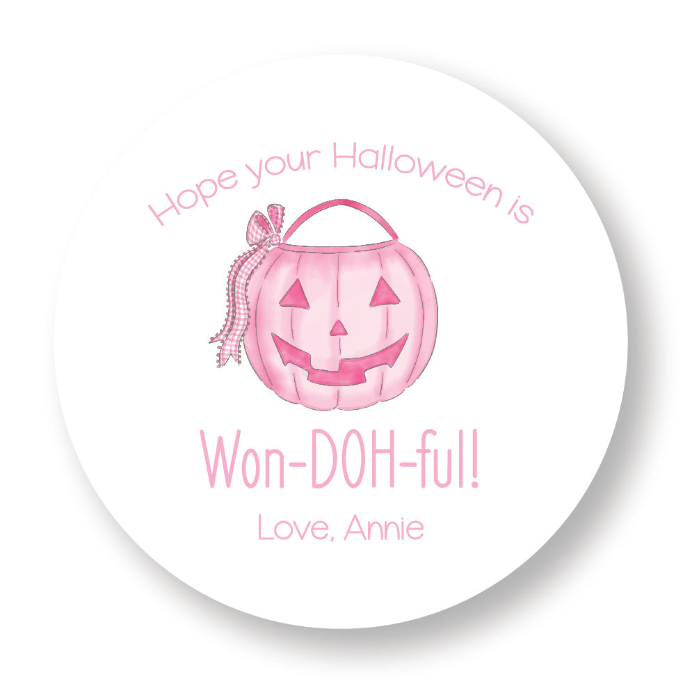Pink Halloween Play Doh Stickers